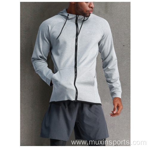 Full Zip Long Sleeve Men Hoodies Casual Hoodies